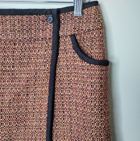 The Limited Tweed Wrap Mini Skirt Pockets Size 10 - Picture 3 of 6
